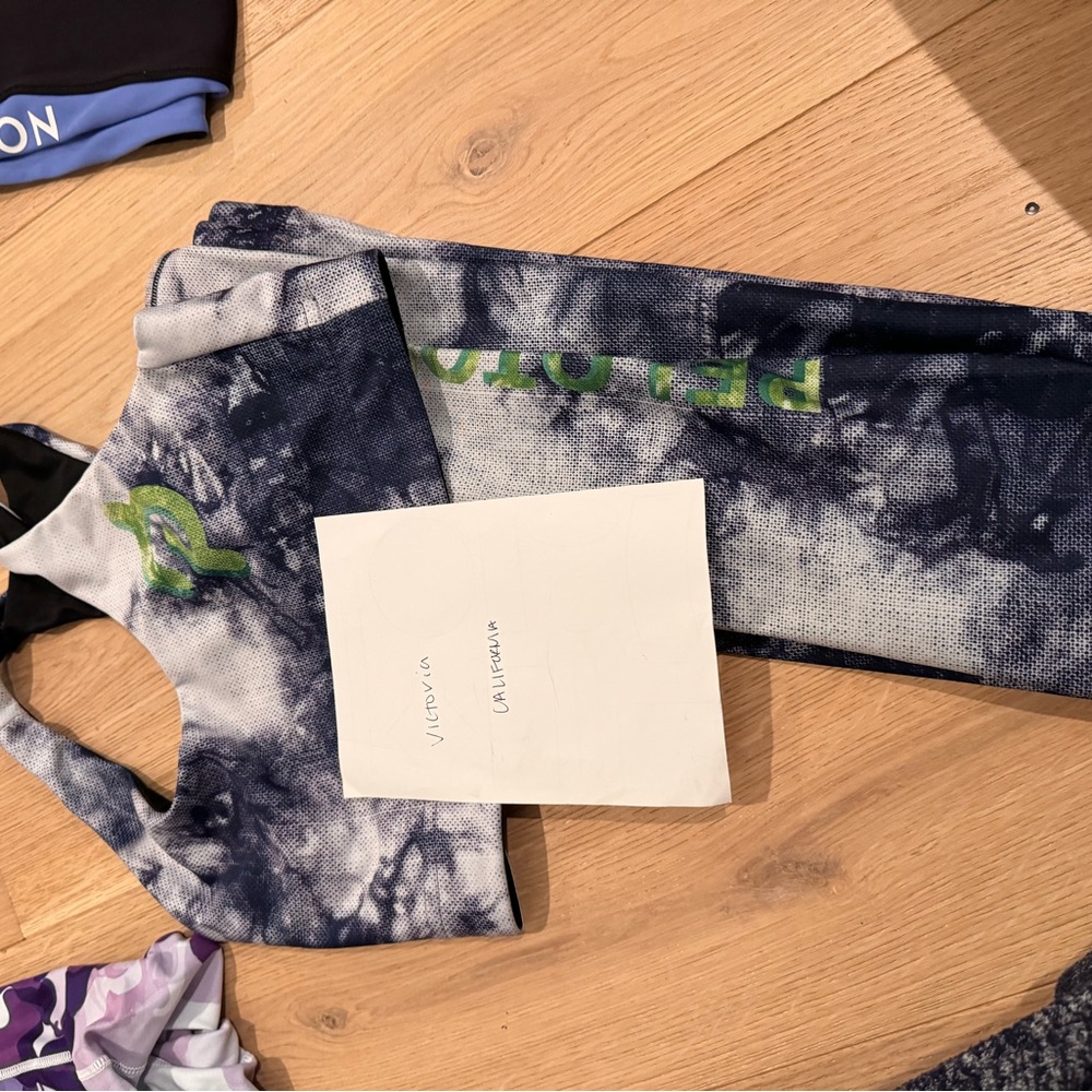 Blue and White Tie-Dye Tank Top